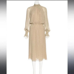[2]Tory Burch Colette Silk LS Dress